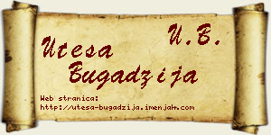 Uteša Bugadžija vizit kartica